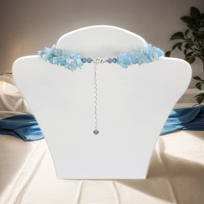 Aquamarine Triple-Strands Necklace