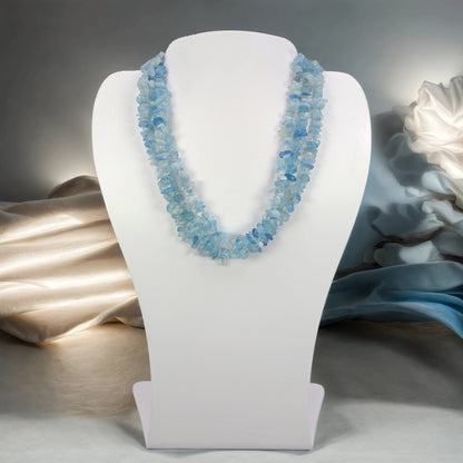 Aquamarine Triple-Strands Necklace