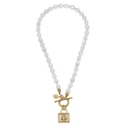 Designer Pearl w/cross pendant