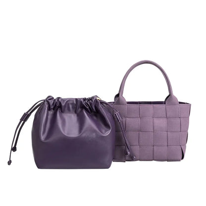 Purple Vegan Leather Handbag